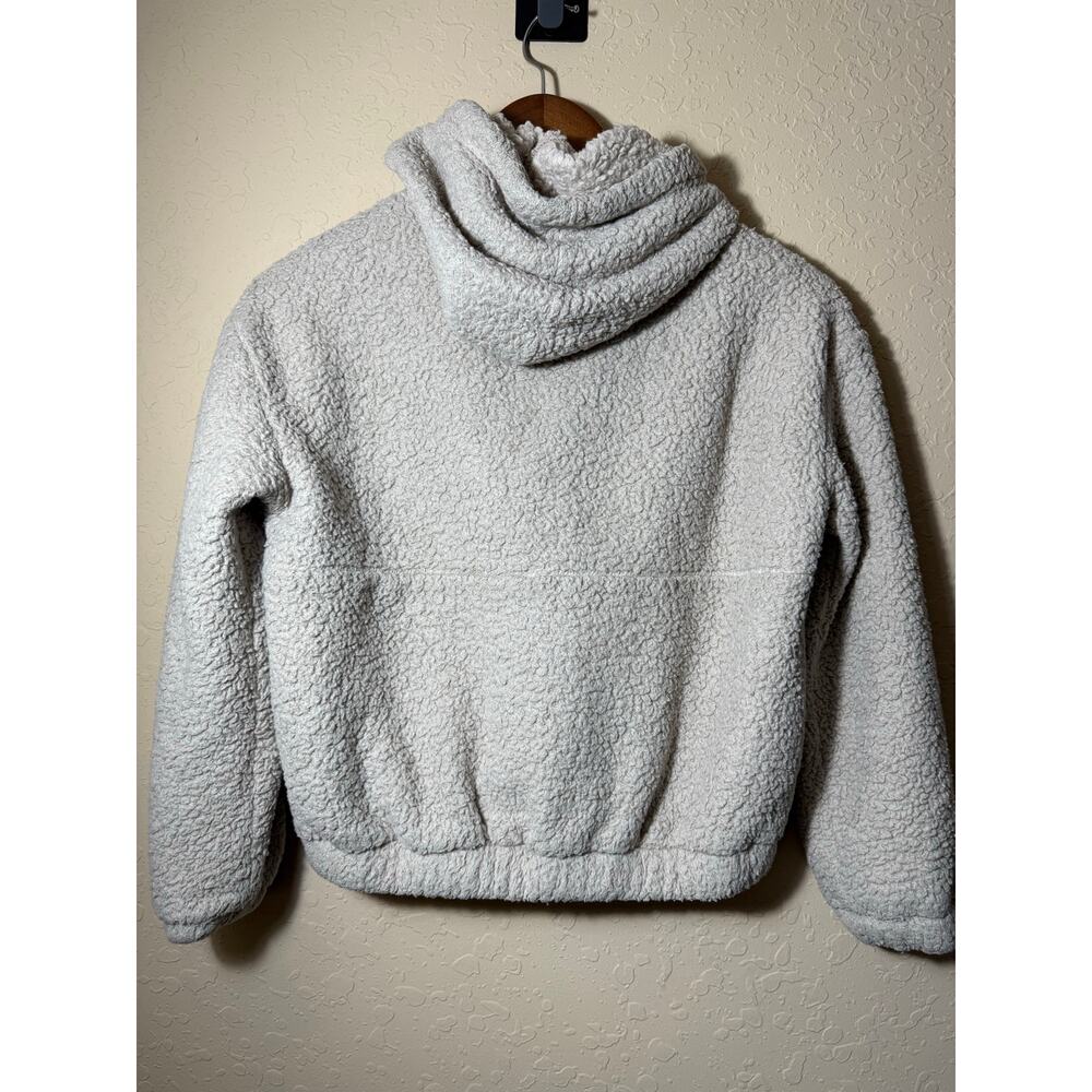 Patagonia Kids Hoodie Fleece Tan Quarter-Zip Sherpa Large - Picture 2 of 8